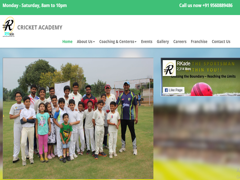 PK IT Solutions website development project for Cricket Academy